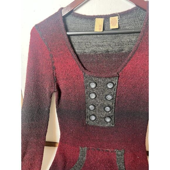 BKE Buckle Wool Blend Long Sleeve Sweater Women's Small Emo Punk Goth Y2K.   Z - Picture 3 of 7